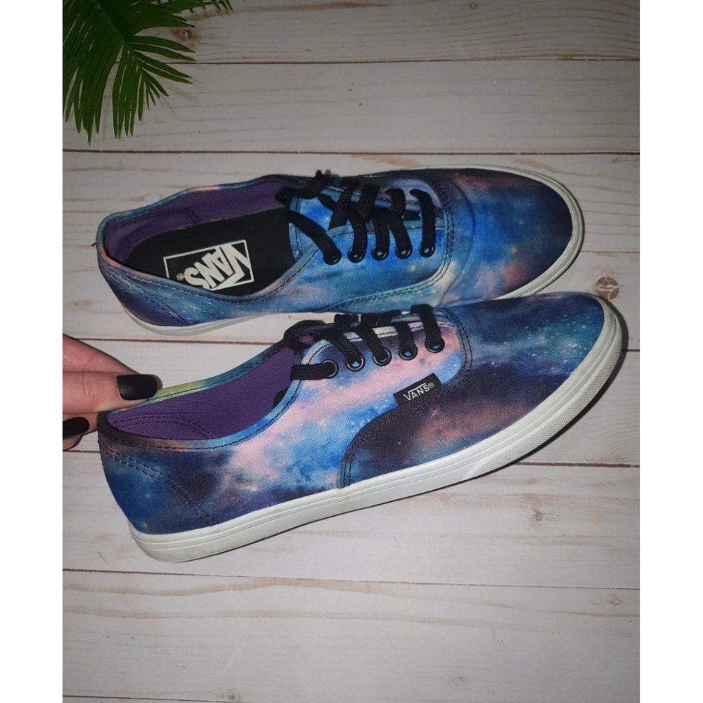 Authentic Galaxy Vans, Women's 7.5, Blue Purple Black